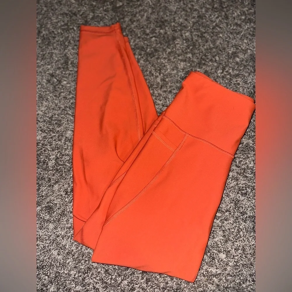Women’s Orange Old Navy Power-soft Active High Rise Leggings Size Small